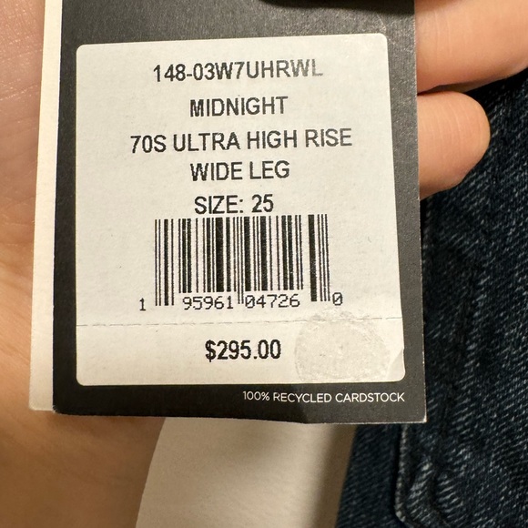 Re/Done new with tags dark wash wide leg jeans - Picture 2 of 7